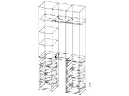 ЭСКИЗ Гардеробная Страйп 3.8  (1200х2400х500)