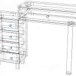 Чертеж Маникюрный стол Браун BMS