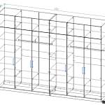 Шкаф распашной Остин Лео 11 BMS(Белье - Платяной отсек - Белье - Платяной отсек (6))