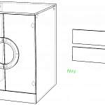 Чертеж Шкаф для стиральной машины Вико 2 BMS