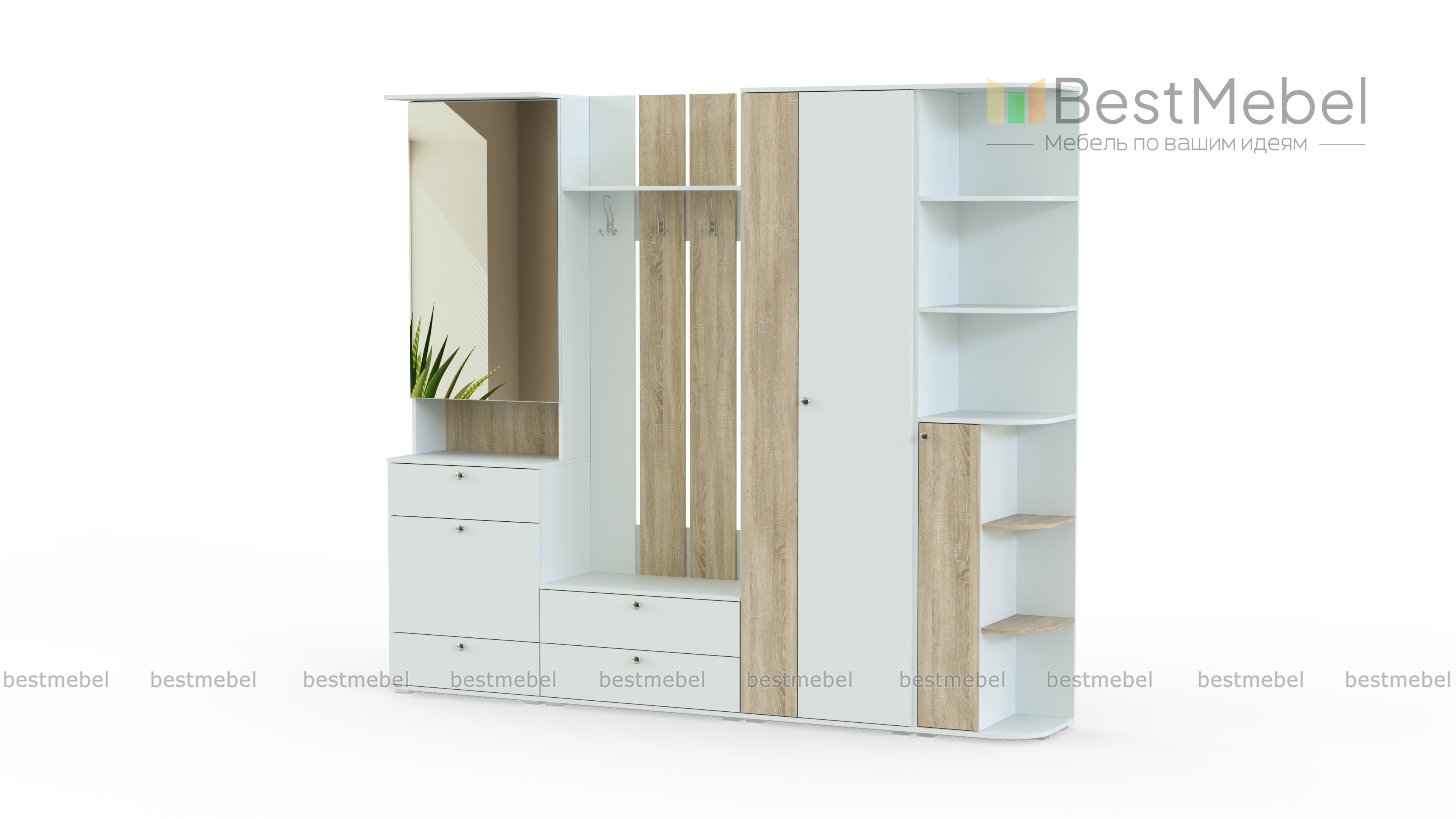 Модульная прихожая Богемия BMS