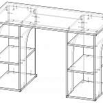Чертеж Письменный стол Лекс-18 BMS