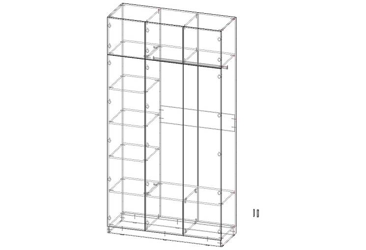 Распашной шкаф Вилета 6 (1370х2600х500)