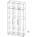 Распашной шкаф Вилета 6 (1200*2500*400)