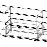 Чертеж Тумба ТВ Вест 1.08 BMS
