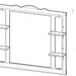 Чертеж Зеркало в ванную Фиона 5 BMS