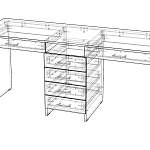 Письменный стол Лайт-11Я ПСЛТ BMS