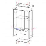 Чертеж Шкаф в ванную Лора 4 BMS