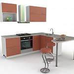 Кухня с барной стойкой Краш-1 BMS - Фото 2