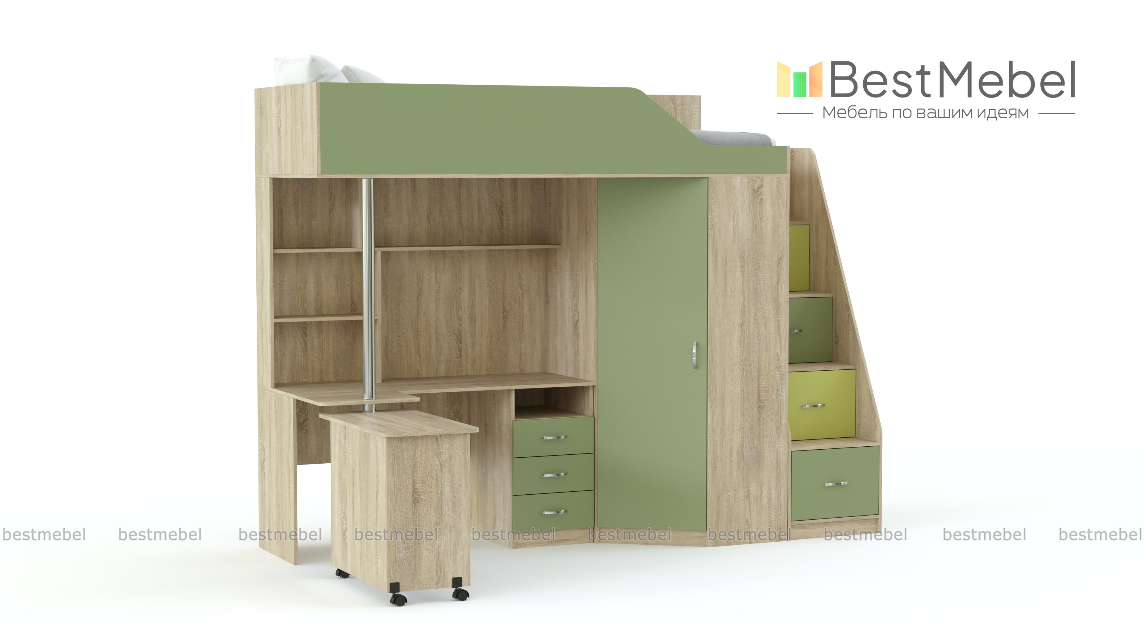 Детская кровать чердак Мерабель 1 BMS - Фото