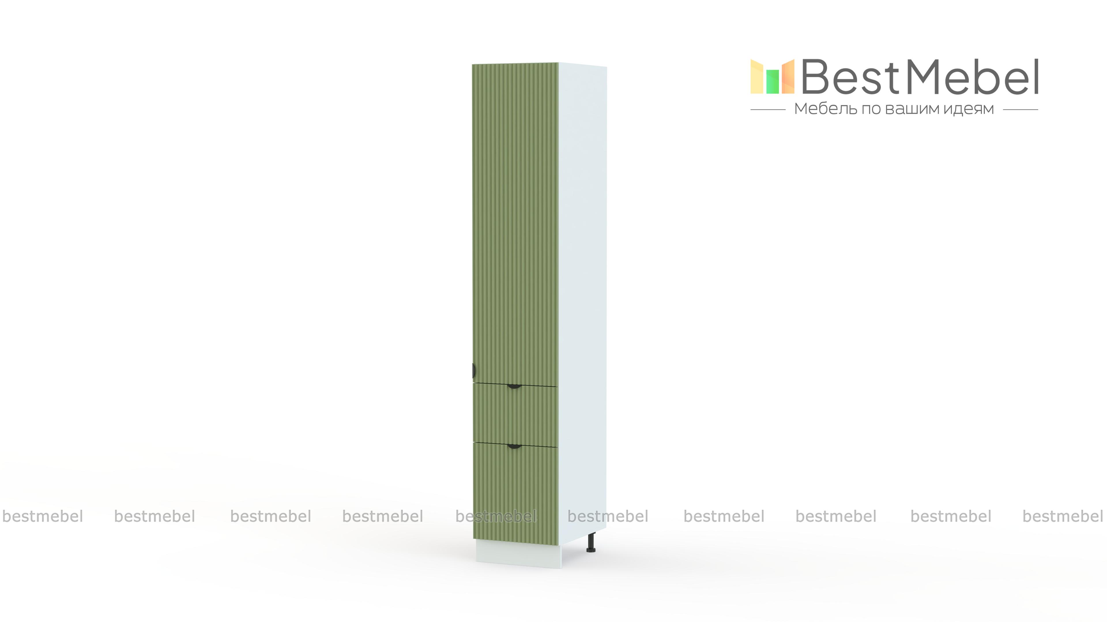 Шкаф пенал с дверцей и 2-мя ящиками Альберт BMS - Фото